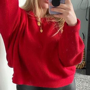 Red Cotton Sweater